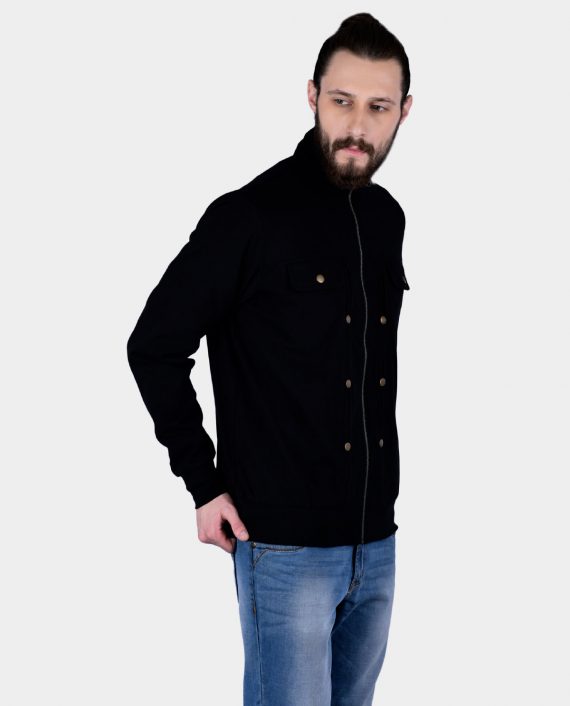 Black-Multi-Button-Jacket-for-Men-3