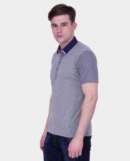 Grey-Polo-with-Contrast-Collar-for-Men-3