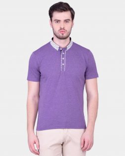Purple-Polo-with-Contrast-Printed-Collar-for-Men-2