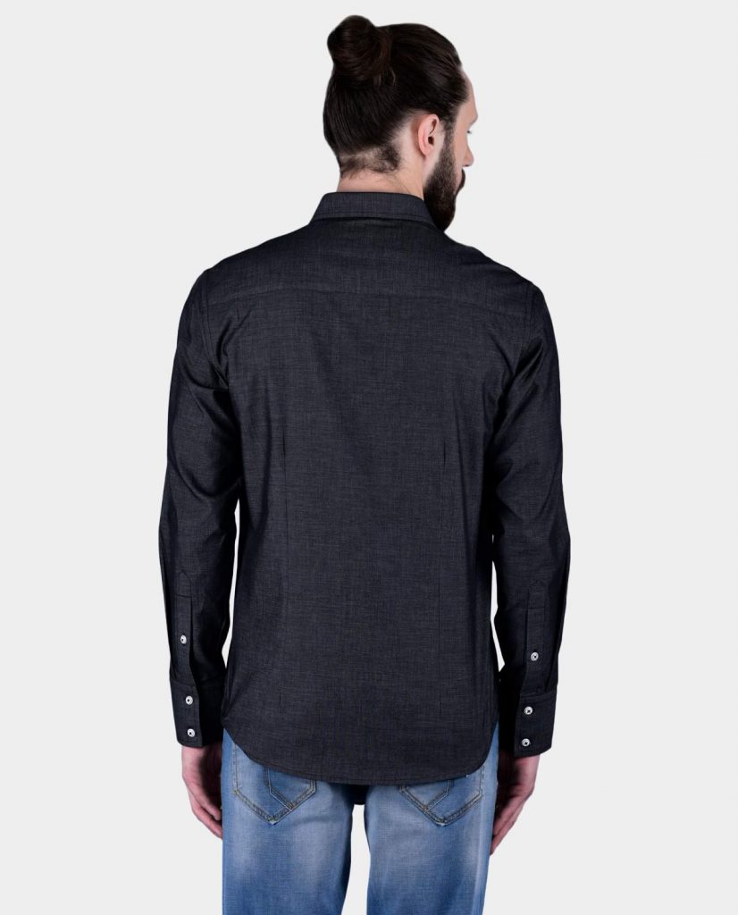 Black-Full-Sleeve-Shirt-for-Men-5 - Kashvi Designs