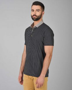 Black-and-White-Small-Check-Polo-for-Men-4