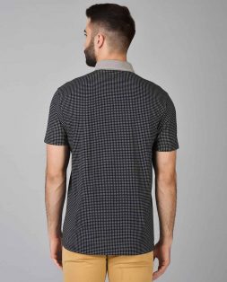 Black-and-White-Small-Check-Polo-for-Men-5
