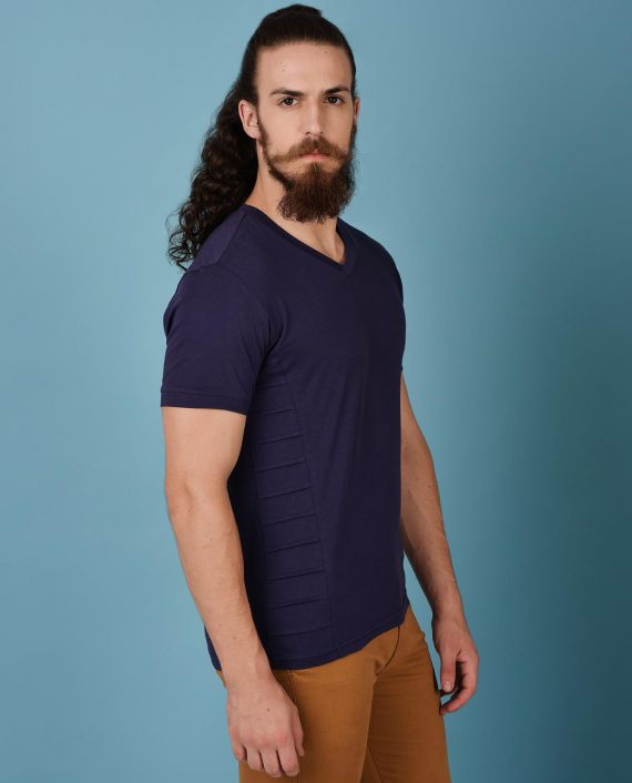 Dark-Blue-V-Neck-Tshirt-for-Men-3
