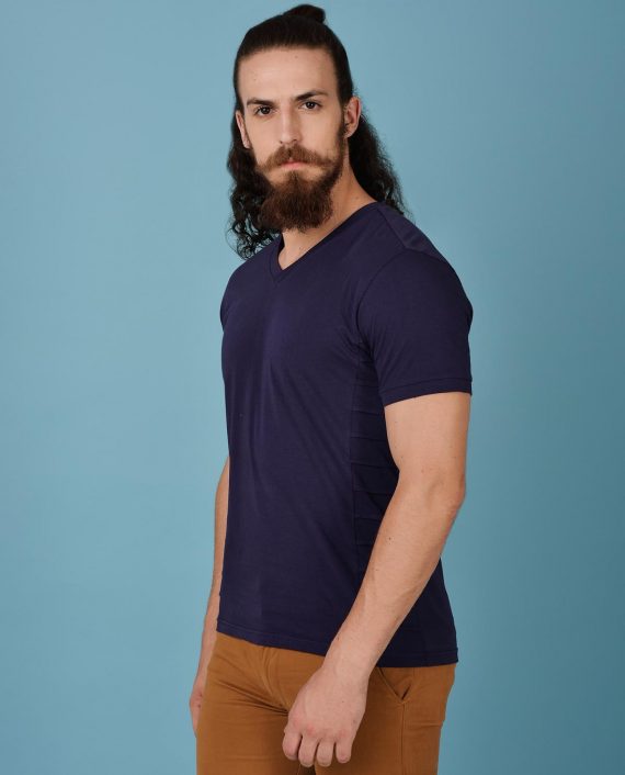 Dark-Blue-V-Neck-Tshirt-for-Men-4
