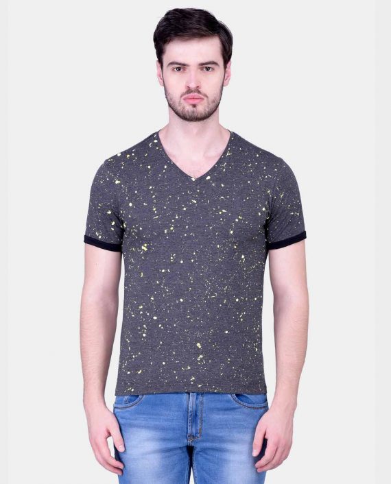 Dark-Grey-Paint-Brush-Printed-Tshirt-for-Men-2
