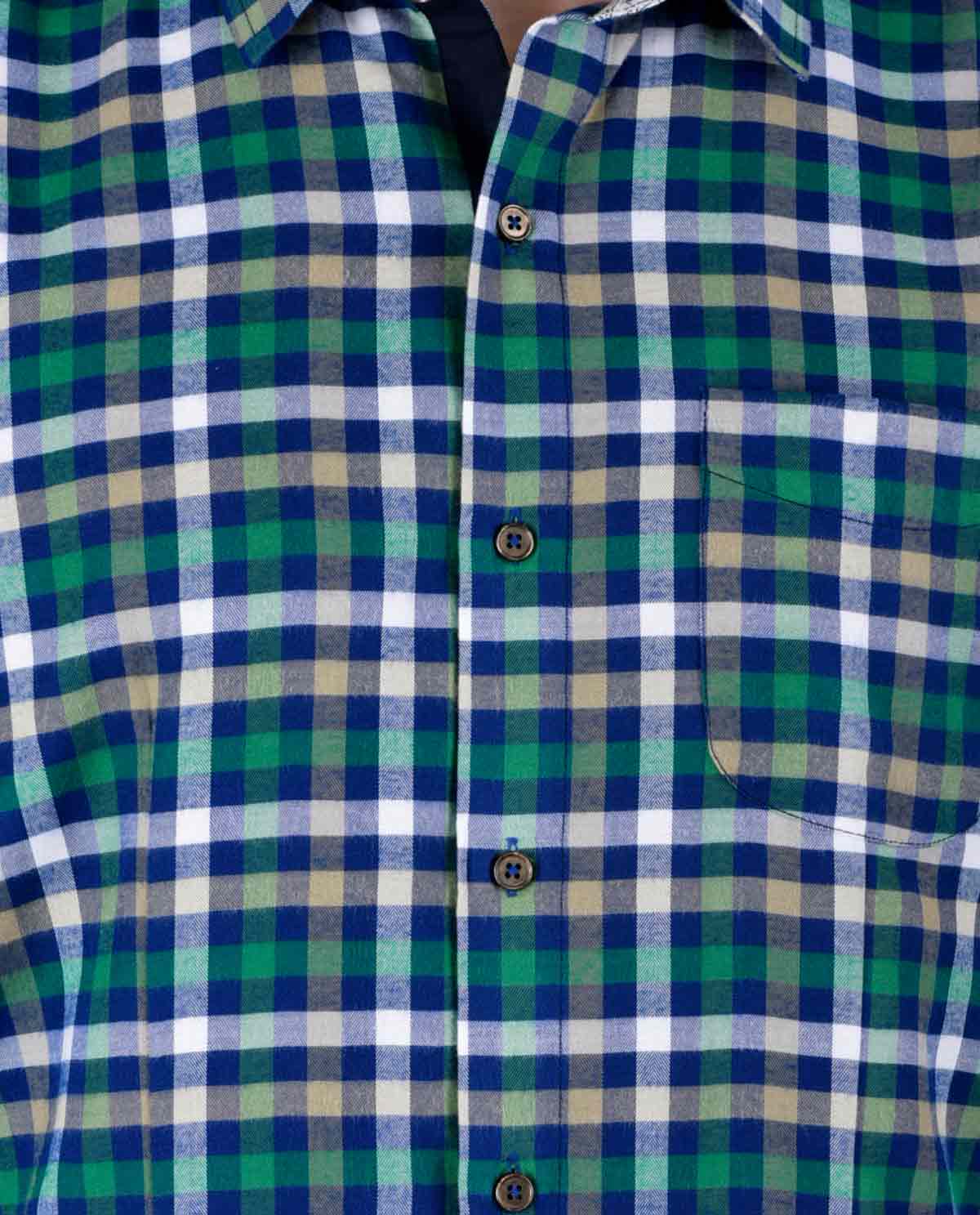 Green And Blue Check Shirt For Men6 Kashvi Designs