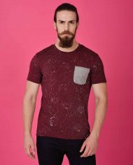 Maroon-Tshirt-with-Paint-Print-2