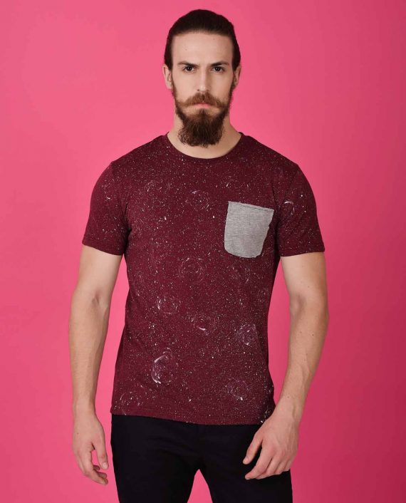 Maroon-Tshirt-with-Paint-Print-2