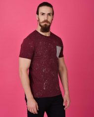 Maroon-Tshirt-with-Paint-Print-3