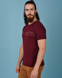 Maroon-Tshirt-with-Zip-Pocket-for-Men–4