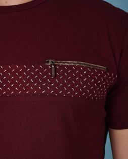Maroon-Tshirt-with-Zip-Pocket-for-Men–6