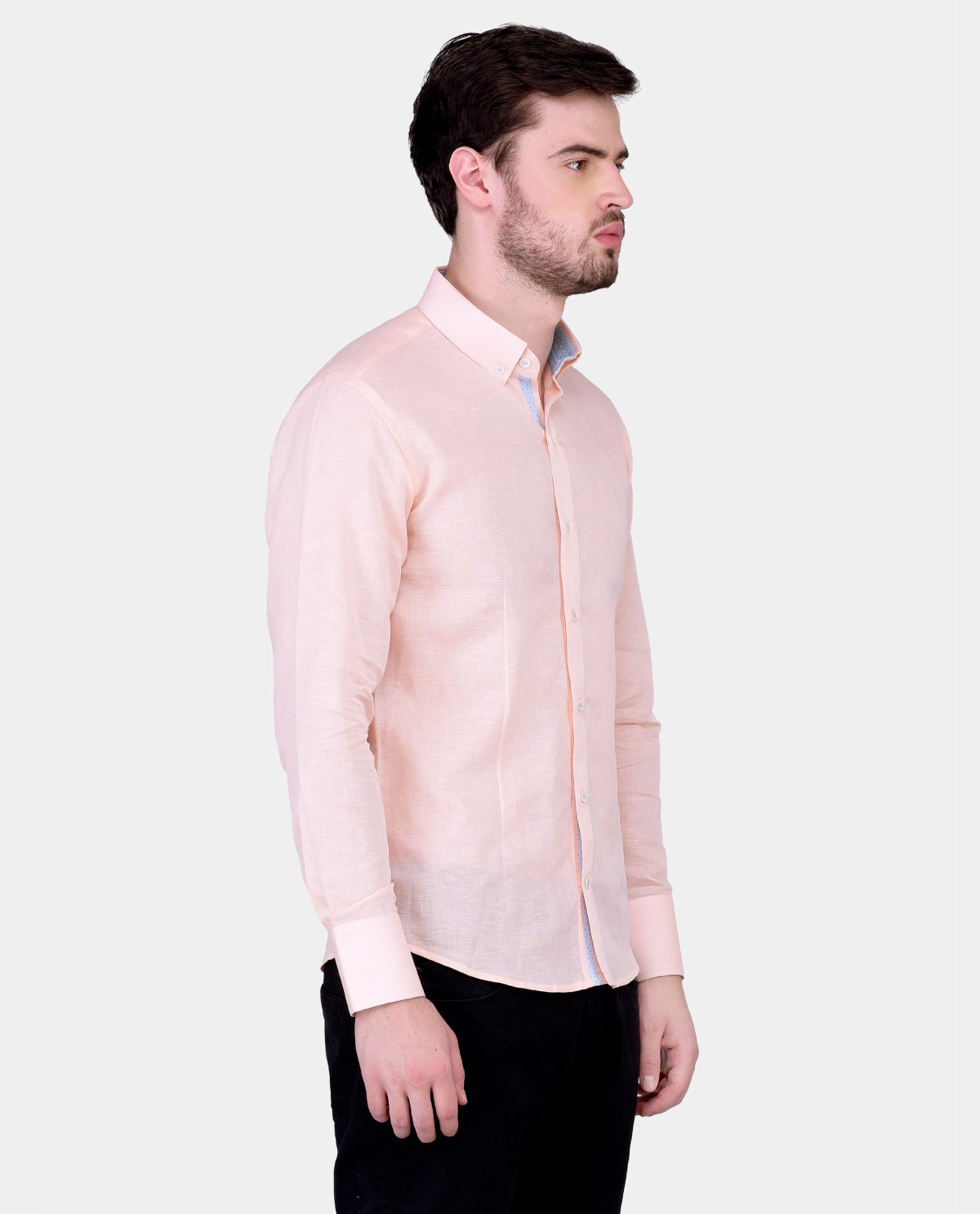 Peach-Color-Full-Sleeves-Shirt-for-Men-4 - Kashvi Designs