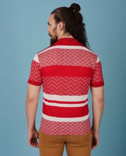 Red-Polo-with-White-Pattern-5