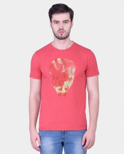 Red-Tshirt-with-Metalic-Print2