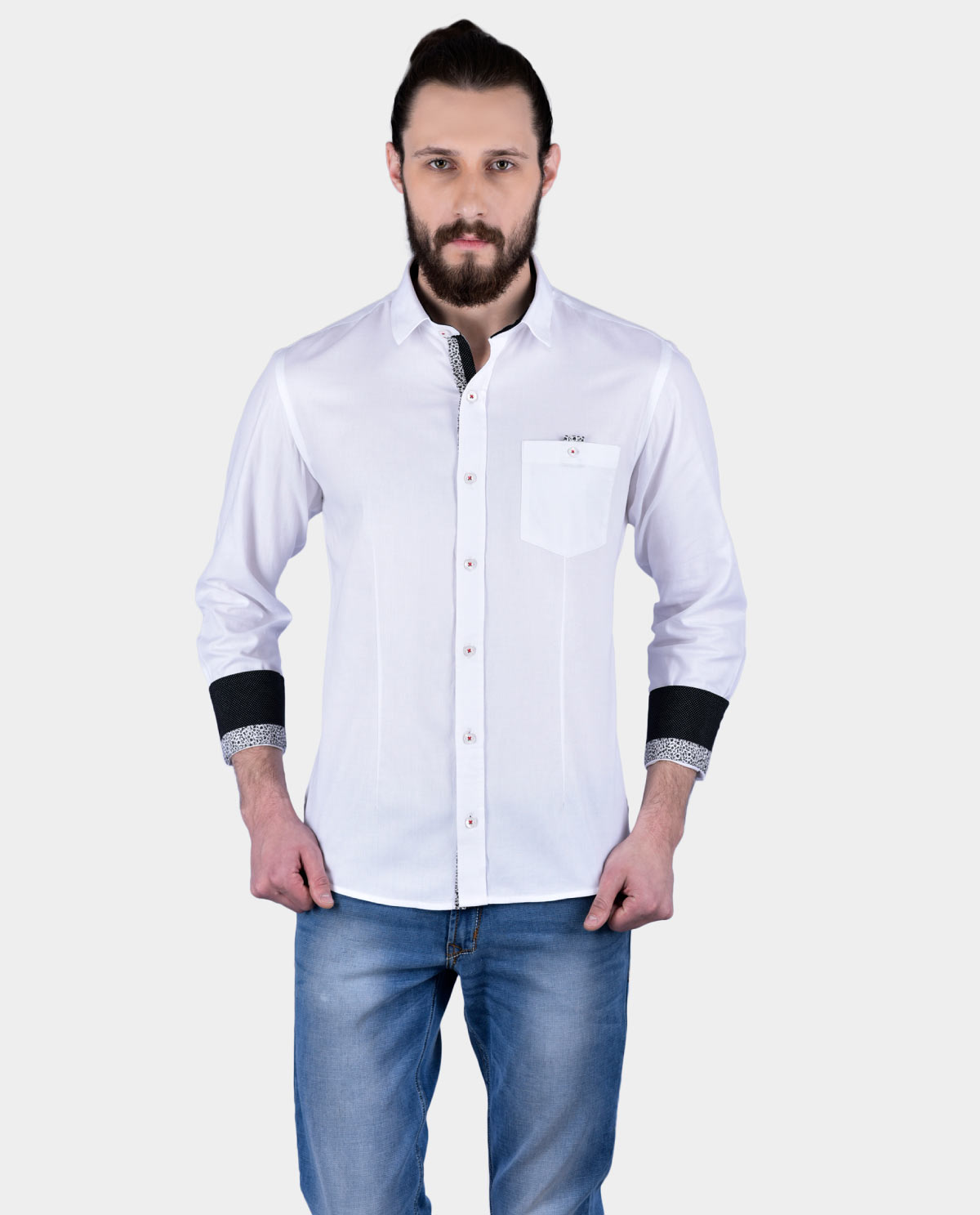 White-Full-Sleeve-Shirt-with-Contrast-Trim2 - Kashvi Designs