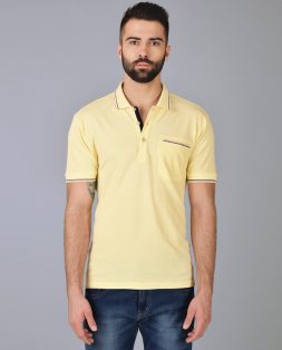 Yellow-Polo-for-Men-with-Striped-Trim-2