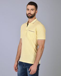 Yellow-Polo-for-Men-with-Striped-Trim-3